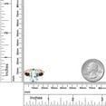 thumbnail image 6 of Gem Stone King 6.46 Ct Sky Blue Simulated Aquamarine Black Onyx 18K Rose Gold Plated Silver Ring, 6 of 6