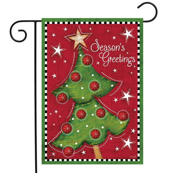Briarwood Lane Festive Christmas Tree Holiday Garden Flag
