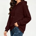 thumbnail image 4 of Tumotour Pullover Hoodies for Women'S Hooded Fall Sweatshirt Drawstring Long Sleeve Athletic Workout Blouses, 4 of 5
