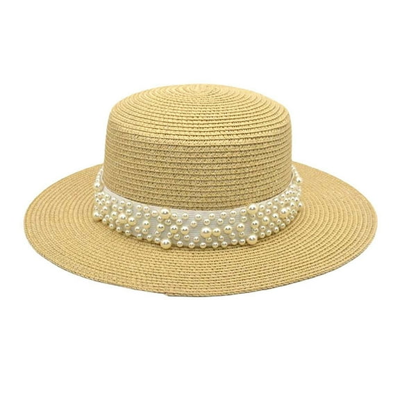 iHPH7 Uv Protection Sun Hats for Women Straw Sun Hat Straw Hats for Men Wide Brim Packable Sun Hat Sun Hats for Women, Beige One Size