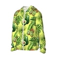 thumbnail image 3 of Goofa Kiwi and Avocado Printed Women's UPF 50+ Sun Protection Hoodie Jacket Lightweight Long Sleeve Sun Shirt for Women with Pocket Hiking Outdoor-XX-Large, 3 of 9