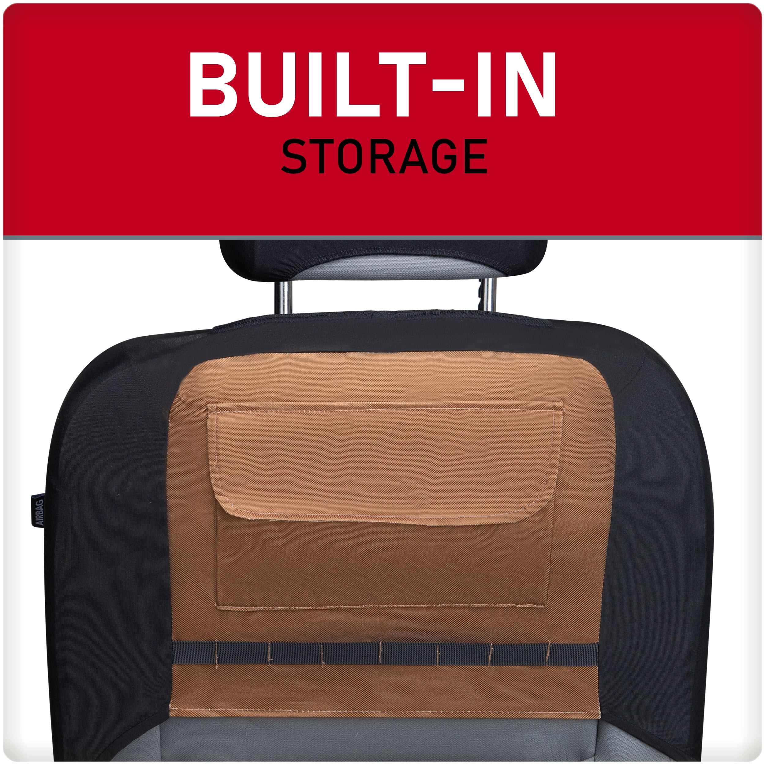 Genuine Dickies 1-Piece Brown Pro-Grade Heavy-Duty Truck Seat Cover