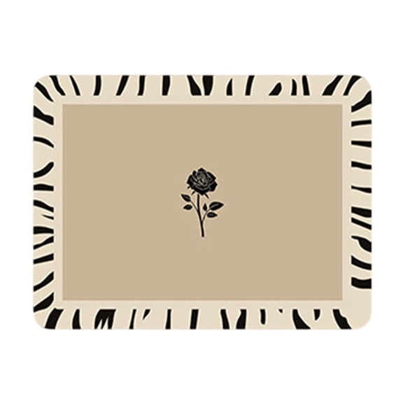 Jubipavy Vintage Minimal Printed Rubber Dish Drying Mat, Non-Slip Waterproof Quick Drain Counter Absorbent Mat For Kitchen Coffee Bar