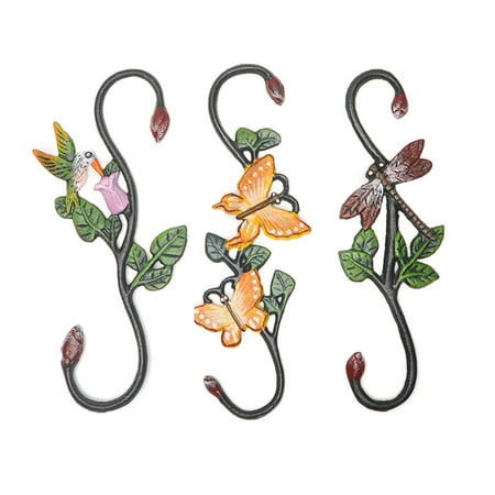 

SPRING PARK Hand Forged Wrought Iron S Shaped Hanging Hooks for Rack