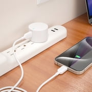 (3 pack) onn 20W Single USB-C Port Wall Charger, Fast Charging, USB-IF Certified, Foldable Plug, White - Compatible with iPhone 17/16/15 Series, Samsung Galaxy, Note, Pixel Devices iPad Pro, More