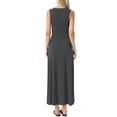 thumbnail image 3 of INSPIRE CHIC Striped Midi Dress for Women Summer Ribbed Knit Bodycon Sleeveless Tank Dresses XL Gray, 3 of 6