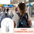 thumbnail image 6 of Uxcell Luggage Travel Lock, Digit Cable Combination Lock Width Body with Long Cable Silver 12", 6 of 7