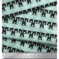 thumbnail image 3 of Soimoi Green Poly Georgette Fabric Teddy Bear Face Print Sewing Fabric Yard 52 Inch Wide, 3 of 3
