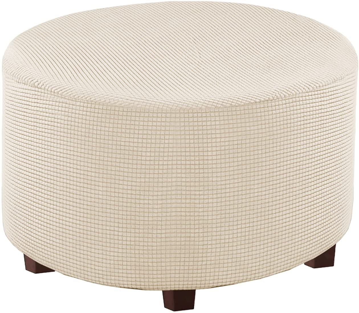 Details about   1-Piece Stretch Storage Ottoman Slipcover Furniture Protector Ottoman Covers 