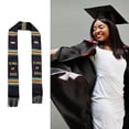 thumbnail image 7 of Jiibva Double Layered Tassel Black Shawl Satin Graduation Ribbon Logo Adult Etiquette Scarf Honor Shoulder Strap, 7 of 7