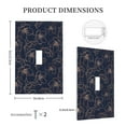 thumbnail image 5 of Zufioo Copper-Gold Gloss Outline Cherry Print Switch Wall Plate, Dustproof and Heat-resistant Decorative Wall Switch Cover, Suitable for Residential and Commercial Areas-Mid-size, 5 of 8
