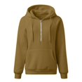 thumbnail image 4 of Women Hoodies Casual Long Sleeve Zipper Pocket Solid Pullover Sweatshirt Tops Fall Winter Daily Athletic Outfits, 4 of 4