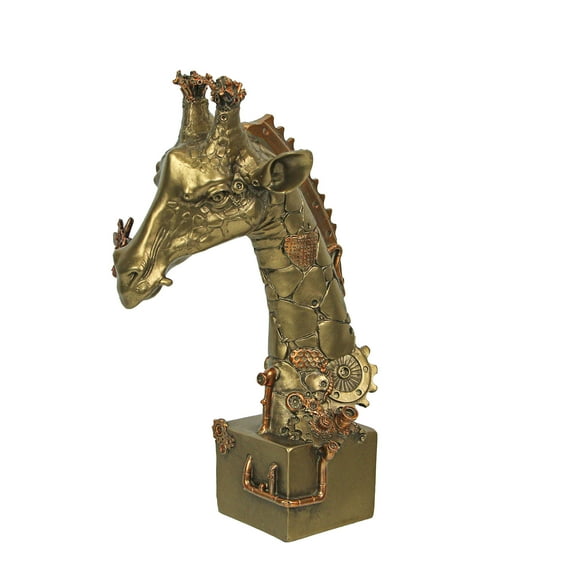 Zeckos Bronze Resin Steampunk Giraffe Sculpture Art 11.75 inch High