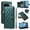 Dark Green, variant on TECH CIRCLE Crossbody Wallet Case for Google Pixel 8A, Elegant PU Leather Zip Pocket Foldable Stand Cover with Lanyard & Shoulder Strap, Card Holder, Shock-Absorbent TPU Bumper, White
