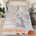thumbnail image 2 of Castle Fairy Boys Girls Eat Sleep Basketball Twin Sheet Sets 3pcs,Ball Gamer Twin Fitted Sheet Microfiber,Sport Theme Breathable Flat Sheet,Luxury Bedroom Decor, 2 of 7