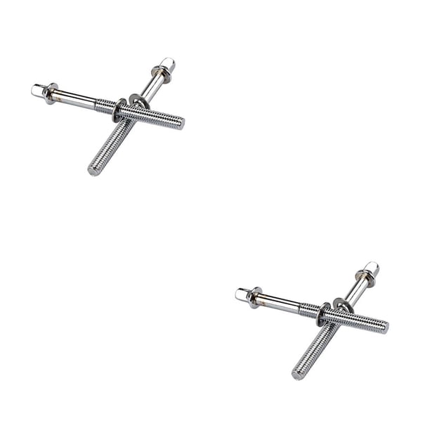 Eigraketly 2 Pieces Professional Practical Drum Screws Lightweight Drum Percussion Tension Metal Instrument Wear-resistant Key-Screw Rods Como se muestra 2piezas Eigraketly CBP470845
