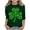 Green(17), variant on Pileajo St Patrick's Day Shirts for Kids Summer 3/4 Sleeve Round Neck Tees Boys Girls Shamrock Graphic Printed Tops