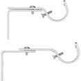 thumbnail image 4 of Un lote de 2 soportes de pared ajustables para varillas de muro cortina de metal macizo - Soporte universal para varilla romana Soporte para varilla ajustable para muro cortina, 4 of 5