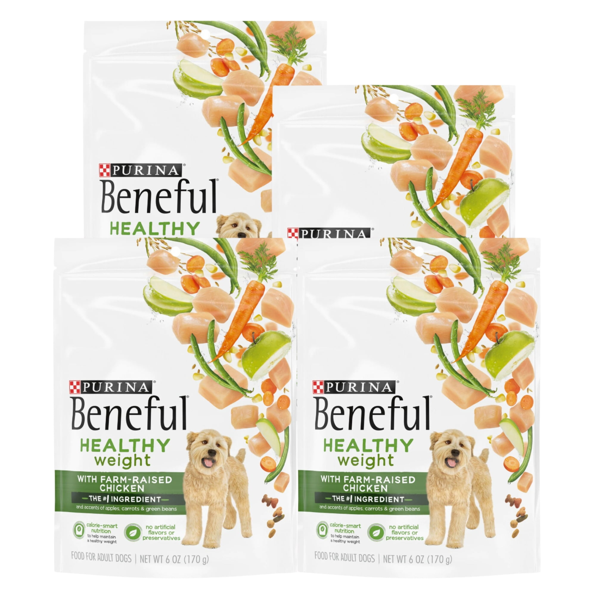 Purina Beneful Healthy Weight Dry Dog Food with FarmRaised Chicken Real Meat Pup Food, No