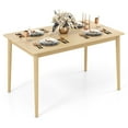 thumbnail image 1 of Gymax 48'' Rectangular Wooden Dining Table for 4 People w/ Rubber Wood Legs Farmhouse Natural, 1 of 10