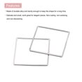 thumbnail image 4 of Unique Bargains Square Beading Hoop Link Geometric Hollow Open Bezel Linking Ring 1'x1' Silver Tone for Jewelry Making 20pcs, 4 of 5