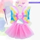 thumbnail image 2 of Regalo del día del niño Alas de ángel para niños Alas de mariposa de doble capa Medias de seda coloridas Juego de alas de mariposa, 2 of 4