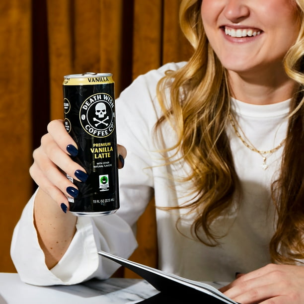 Death Wish Coffee Co., Premium Vanilla Latte, 100% Colombian Cold