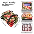 thumbnail image 3 of Peach Insulated Double Layered Lunch Bag with Two Compartments, Large Capacity 7.1x11.4x16.1 Inches, Handheld Meal Bag for Men and Women, 3 of 6