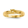 thumbnail image 4 of Finest GoldXMR10-2-7 14K Yellow Gold Polished 2-Stone Mothers Ring Mounting - Size 7, 4 of 5
