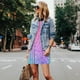 thumbnail image 4 of Fotbe Colorful Glitters Vestido de Verano sin Mangas para Mujer – Vestido Midi Línea A, Estilo Camiseta Floral, Vestido Playero Casual y Fluido, 4 of 7