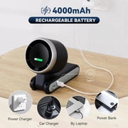 PLAYHOT Portable Handheld Turbo Fan, 5 Gear Wind,4000mAh Battery Operated, Up to 10 Working Hours, 3 IN 1 Hand Fan Rechargeable with Air Turbo Tech Cooling Fan for Outdoor Activities, Travel, Working
