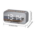 thumbnail image 4 of Reloj despertador Reloj digital LED Manos libres compatible con Bluetooth Alarma con pantalla LED Suministros para el hogar, Gris Inevent EL001111-02B, 4 of 7