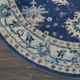 thumbnail image 4 of Nourison Tranquil Persian Navy/Ivory 5'3" x ROUND Area Rug, (5 Round), 4 of 8