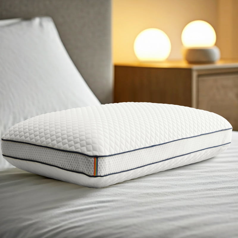 JUSTLET Memory Foam Pillows Set of 2 with Scent，Cooling Pillows for Back，Side，Stomach Sleepers，Removable and Washable Cover，Neck & Shoulder Support，27.56x15.75x3.94 Inch