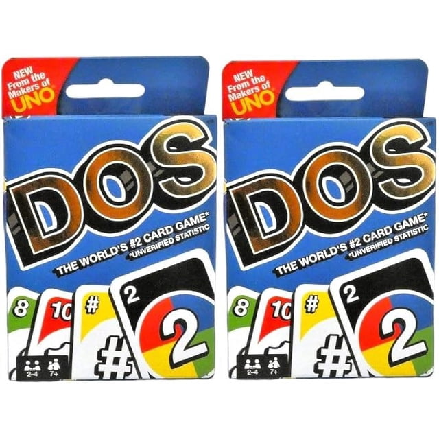 Juego de cartas Mattel Dos y Dos, paquete combinado de 2 para más de 7 años