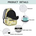 thumbnail image 4 of Pioneer Flower Floral Print Pattern Backpack for School, Cute School Bag with Adjustable Shoulder Straps and Padded Back, 15.3"x11"x7.1", 4 of 5
