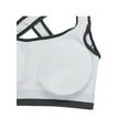 thumbnail image 5 of Womens Padded Sports Bra Cross Back Bra Workout Bra Seamless Comfortable Yoga Bra, White, M, 5 of 7
