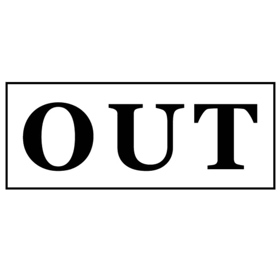 Printtoo Out Self Inking Rubber Stamp Pre-Inked Office Stamp- Home Office Business Stationery, 47 x 20 mm Black