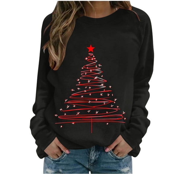 Fall Saving Talove Long Sleeve Shirts for Women Funny Graphic Sweatshirt Fall Fashion Must Haves Tunics Tops To Wear with Leggings Womens Tops Long Sleeve Dressy Casual Christmas Shirts
