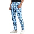 thumbnail image 4 of INSPIRE CHIC Contrast Color Pants for Men's Color Block Triangle Plaid Printed Dress Pants, 4 of 6