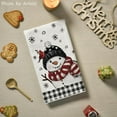 thumbnail image 4 of SM-XLHN Black Red Xmas Tree Snowman Christmas Kitchen Towels Dish Towels, 18x26 Inch Holiday Bird Believe Winter Decoration Hand Towels Set of 2, 4 of 6