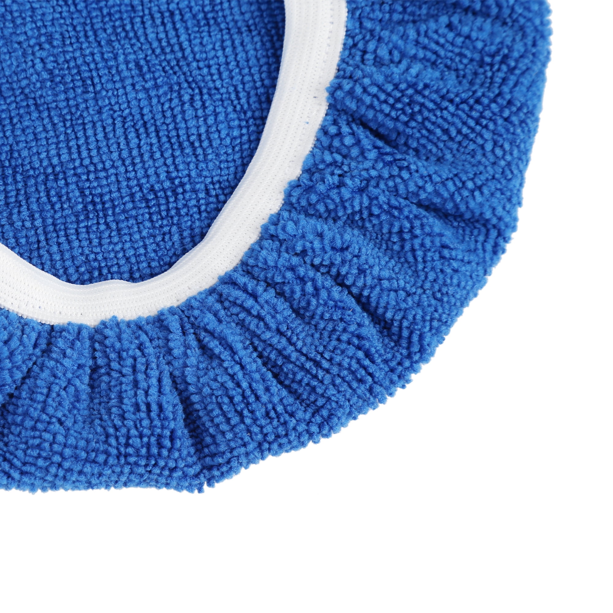 Unique Bargains 5Pcs 9"-10" Dark Blue Mircrofiber Car Wax Polishing Pad Covers