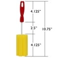 thumbnail image 4 of Foam Sponge Jar Brush, Bright Yellow with Red Handle, VKP1143, 4 of 6