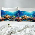 thumbnail image 4 of Erosebridal Sealife Starfish Sheet Set Twin,Marine Animal Bedding Sets Twin Size,Sea Room Decorative,Breathable,3pcs, 4 of 7