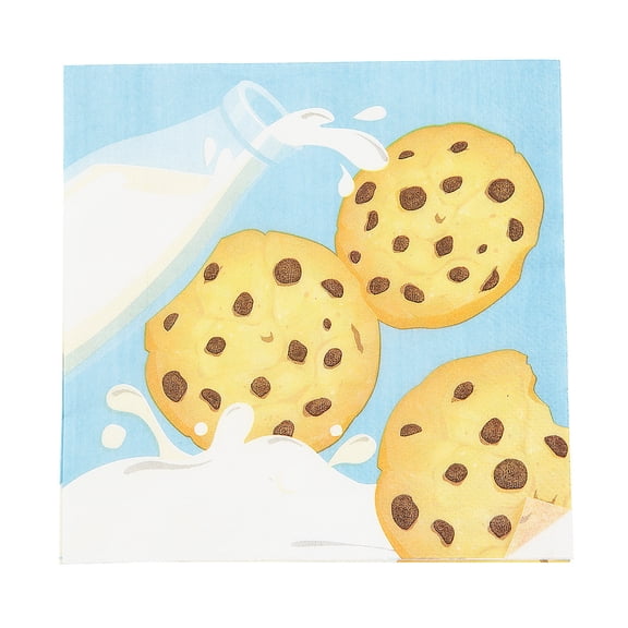 Fun Express Milk & Cookies Party Luncheon Napkins -16 Count