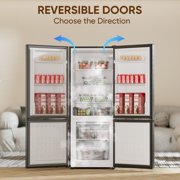 Upstreman 7.1 Cu.ft Bottom Freezer Refrigerator, 2 Door Kitchen Fridge Large Apartment Refrigerator Garage Ready Refrigerator, Black BM71