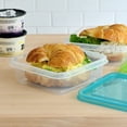 thumbnail image 4 of Youngever 3 Pack 20 Ounce Sandwich Containers for Lunch Box, Reusable Food Storage Containers, Meal Prep Containers, Single Sandwich, Clear Color, 4 of 4
