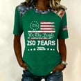 thumbnail image 3 of Youpwaven Women's America 250th Anniversary USA T-Shirt, 1776-2026 We The People Patriotic Graphic Top, 250 Years Celebration Independence Day Crew Neck Tee, 3 of 5
