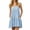 Light Blue#empire waist summer dresses for women plus size, variant on aohooy Womens Summer Striped Mini Dress Casual Spaghetti Strap Sleeveless Ruffled Flowy A Line Beach Vacation Sundress with Pocket Dark Blue,XXL