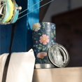 thumbnail image 3 of 20 Oz Pioneer Flower Coffee Tumbler Double Wall Insulated Stainless Steel Water Bottle | Metal Reusable Thermoses Flask with Cup Cap | Leak & Sweat Proof with Anti-Dust Lid, 3 of 7